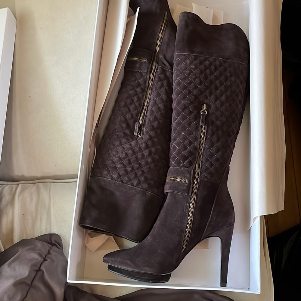 Neiman Marcus high suede boots